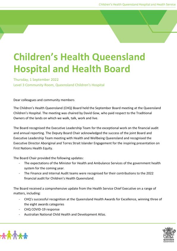 Thumbnail of Board meeting summary September 2022