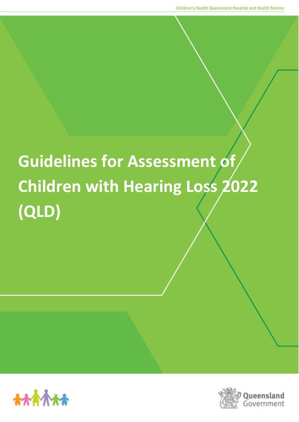 Thumbnail of Guidelines for Assessment of Children with Hearing Loss 2022 (QLD)