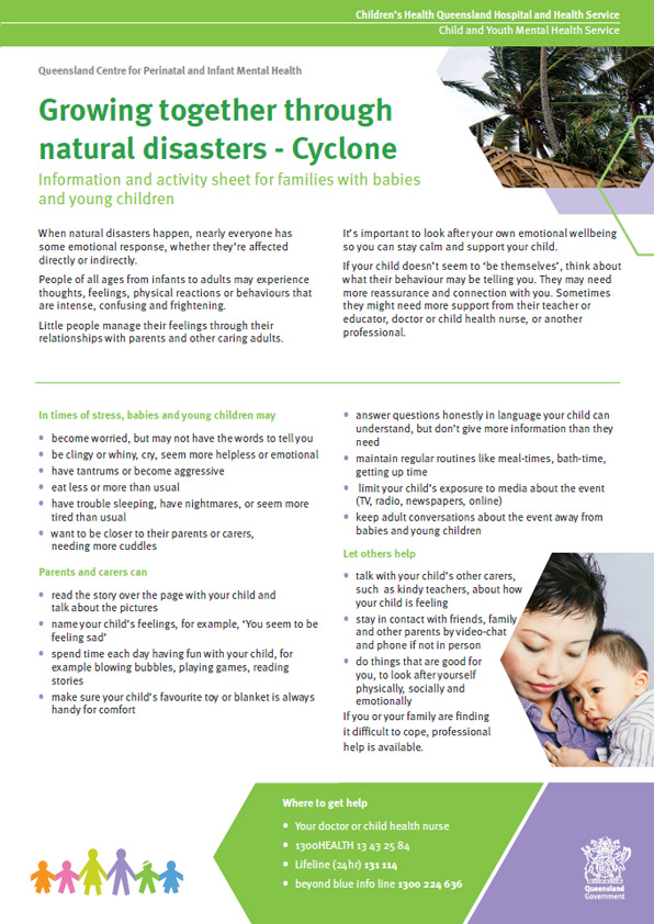 Thumbnail of Cyclone – Growing together through natural disasters information sheet