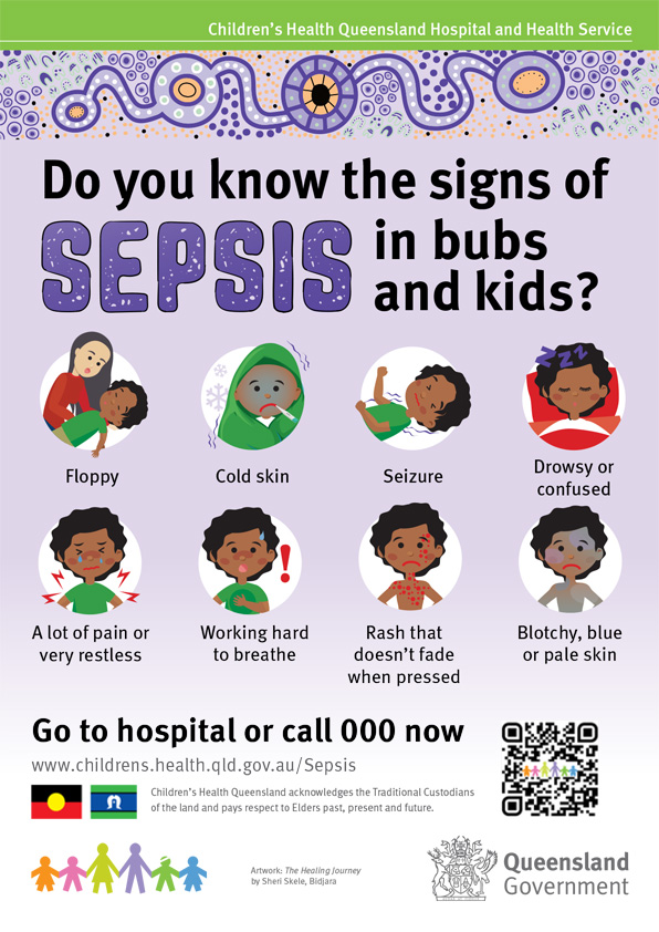 Thumbnail of Do you know the signs of sepsis in bubs and kids postcard 