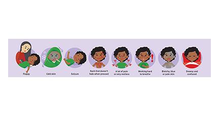 Thumbnail of Sepsis signs icons strip