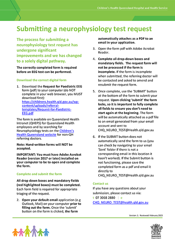 Thumbnail of How to submit a request for a paediatric EEG