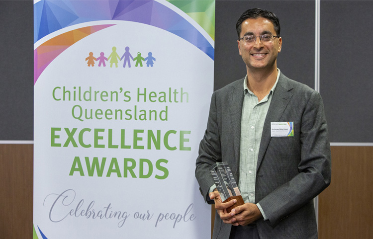 Professor Nitin Kapur, recognised as Health Hero of the Decade, an award to commemorate the Queensland Children’s Hospital’s 10th birthday.