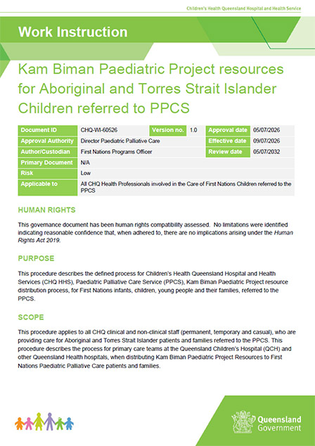 Thumbnail of Kam Biman Paediatric Project resources for Aboriginal and Torres Strait Islander Children referred to PPCS