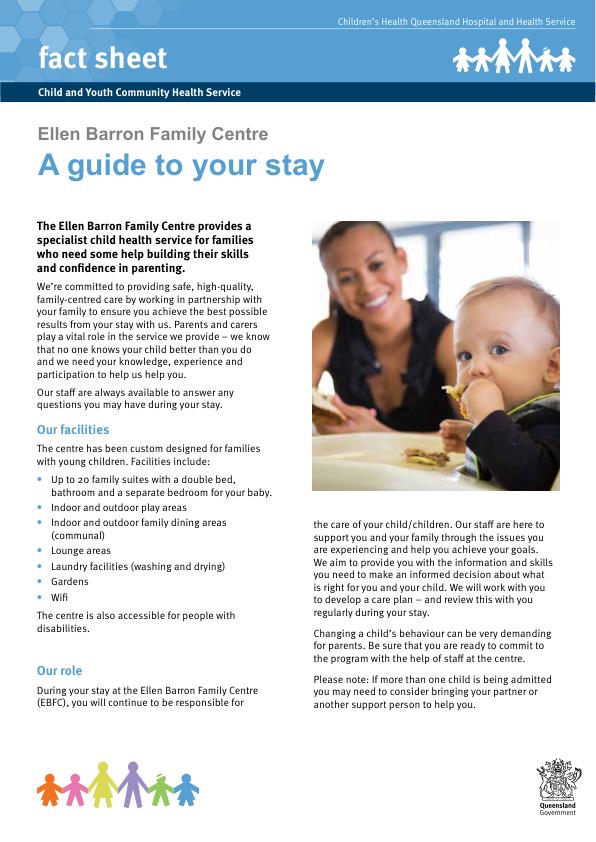 Thumbnail of A guide to your stay at the Ellen Barron Family Centre