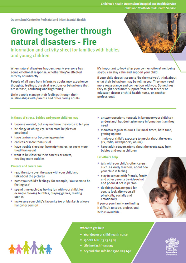 Thumbnail of Fire – Growing together through natural disasters information sheet